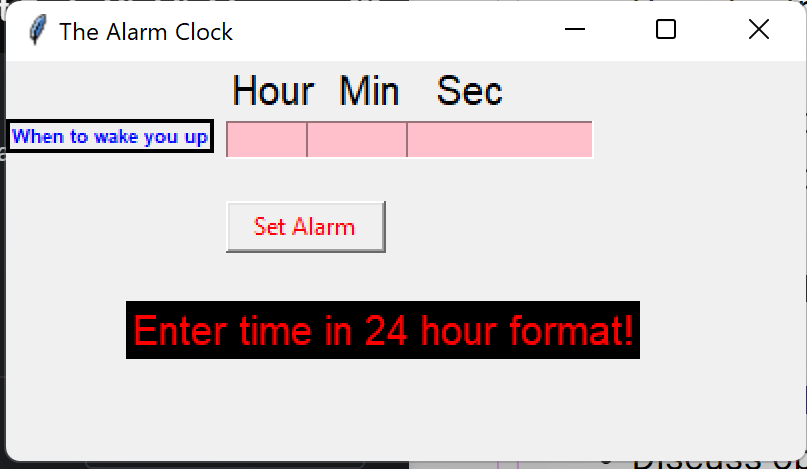 Alarm Clock with Python